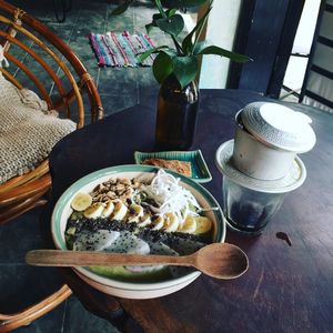 Green Goodness smoothie bowl at Rosie's Cafe in Hoi An