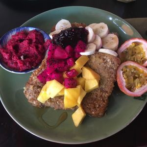 Vegan French toast!  at Rosie's Cafe in Hoi An