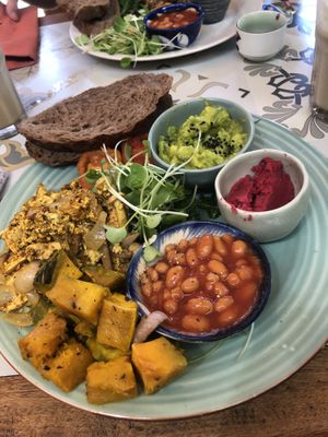 Beans and greens fish with extra avocado  at Rosie's Cafe in Hoi An
