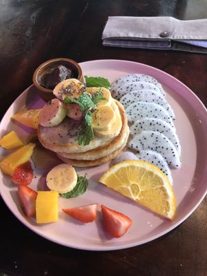 Vegan pancakes  at Rosie's Cafe in Hoi An