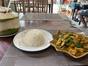 Red curry (tasty but lacked much heat and fill)  at EuroThai Restaurant  in Phuket