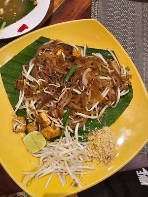 Vegan pad Thai (no egg or prawn sauce) at EuroThai Restaurant  in Phuket