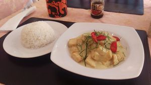panang curry with tofu at EuroThai Restaurant  in Phuket