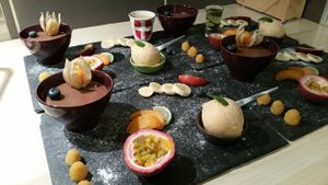 Dessert at Chez Caro et Seb in Saint-franc