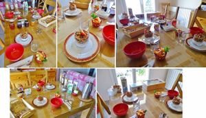 Exemple de PETIT DÉJEUNER:
- Boisson chaude au choix (café, assortiment d'infusions et de thés)
- Salade de fruits frais
- Verrine composée de yaourt soja nature, compote de pommes et crunchy chocolat bio vegan.
- Pain grillé, margarine végétale et confitures maison.
- Verre de jus de fruits d'un producteur local.
- Muesli bio et lait végétal. at Chez Caro et Seb in Saint-franc