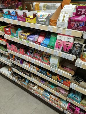 Vegan chocolates at Holland & Barrett - Lewisham in South East London