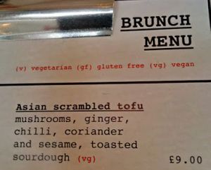 Brunch Vegan Dish at Pot Kettle Black in Manchester