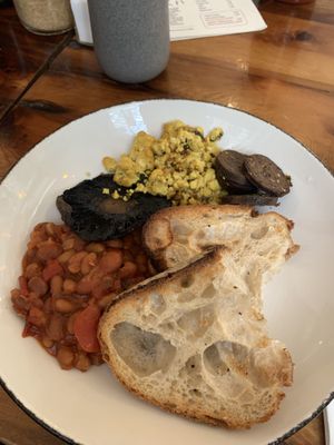 Vegan breakfast   at Pot Kettle Black in Manchester