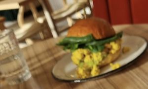 Vegan Brekkie Bun   at Pot Kettle Black in Manchester