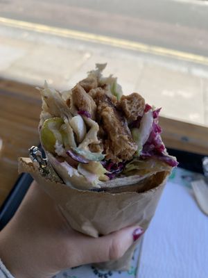 Vegan diner at What The Pitta in London