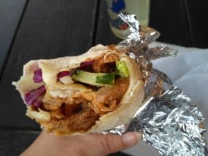 vegan kebab at What The Pitta in London