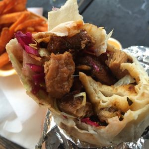 delicious kebab!  at What The Pitta in London