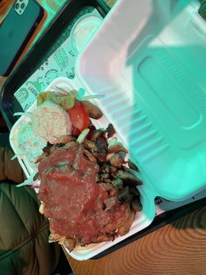 Doner box - huge portion  at What The Pitta in London