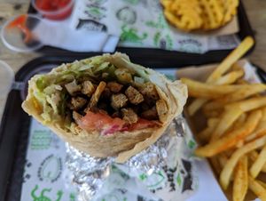 Döner angebissen at What The Pitta in London