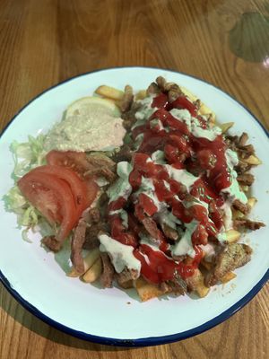 Doner chip plate   at What The Pitta in London