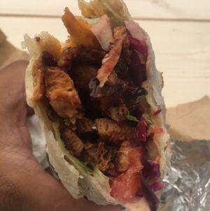 Vegan doner  at What The Pitta in London