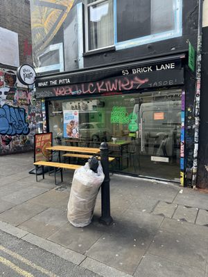 Outside   at What The Pitta in London