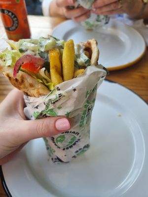 Chicken gyros at What The Pitta in London