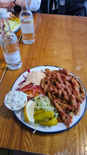 Gyros plate with bulgur at What The Pitta in London