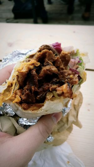 vegan donër at What The Pitta in London