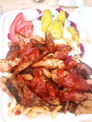 Chip box  at What The Pitta in London