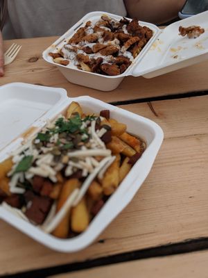 Chips and doner at What The Pitta in London