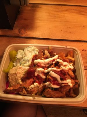 Kebab plate  at What The Pitta in London