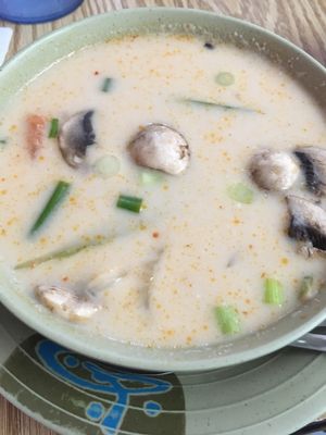 Tom Kha soup at Thai Thai Cafe  in San Marcos
