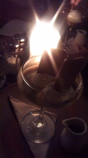 Affogato (me trying to be arty) at Chinaskis in Glasgow