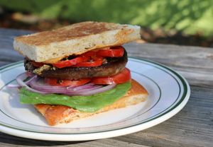 Fungi on Focaccia at Medford Food Co-op & The Cafe in Medford