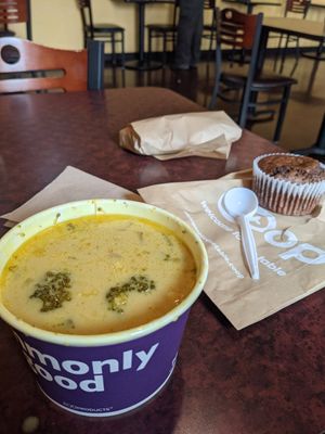 Yummy Coconut curry soup at Medford Food Co-op & The Cafe in Medford