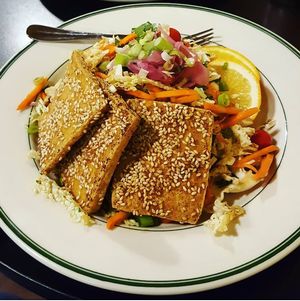 Crispy tofu salad at Medford Food Co-op & The Cafe in Medford