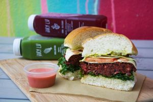 Veggie burger at Jucy Lu in Miami