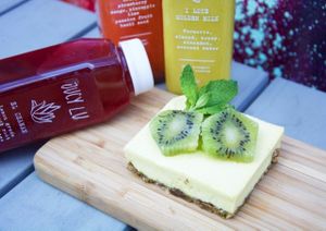 Raw lemon tart  at Jucy Lu in Miami