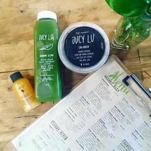 Power breakfast  at Jucy Lu in Miami