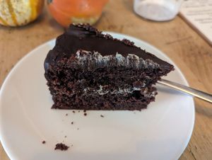 Triple chocolate cake at The Pod in Coventry