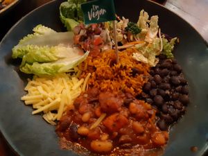 Burrito bowl at Las Iguanas in Nottingham