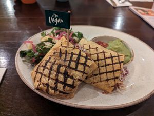 Vegan burrito at Las Iguanas in Portsmouth