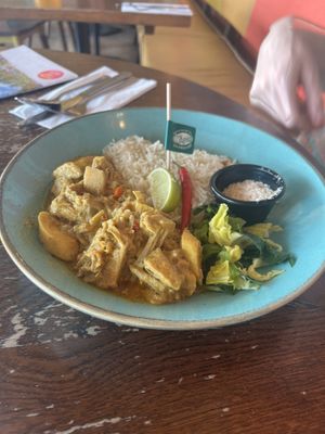 Jackfruit curry  at Las Iguanas in Torquay