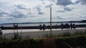 The view from the outdoor seating. at Las Iguanas in Torquay