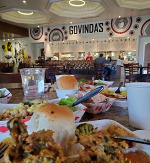 Govinda's is my "go to" place for any holiday. The attached picture is from Christmas Lunch 2020. Everything was delicious: Seitan Roast, spinach fritters, yams, and so much more! at Govinda's in Houston