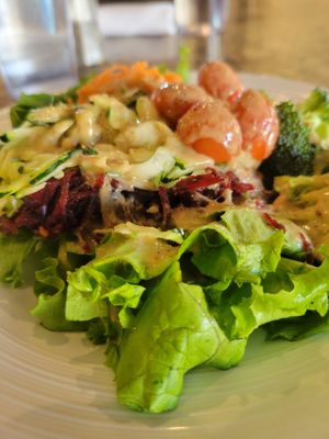Salad at Govinda's in Houston