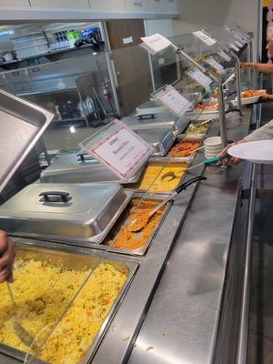 Food bar at Govinda's in Houston