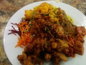 Father's Day buffet plate at Govinda's in Houston