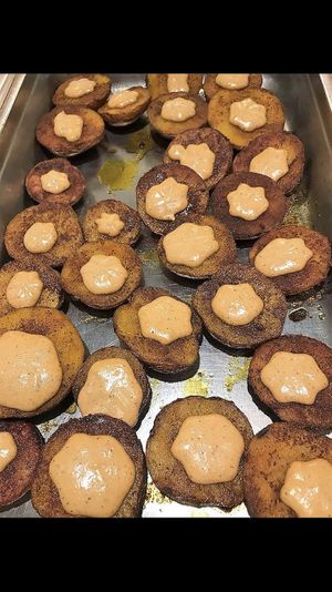 Vegan deviled potato’s  at Govinda's in Houston