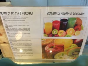 Juice Bar Sign at Sbico Bar in Pordenone