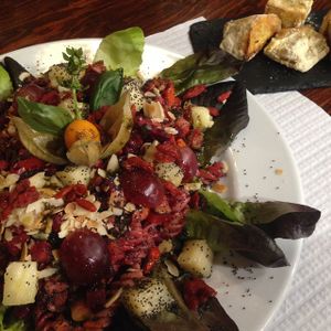 ";Sexy"; vegan Salad at Casa da Rosa in Sao Miguel