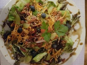 The Vegan version of the salad at Casa da Rosa in Sao Miguel