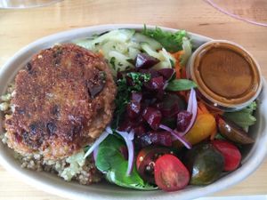 Burger Bowl at Karma Foods in Brewster