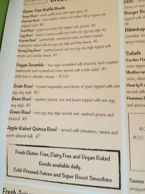 breakfast foods  at Karma Foods in Brewster